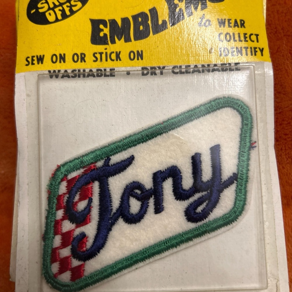 Emblems Embroidered Patch 'The Show Offs' vintage 70s Says Tony